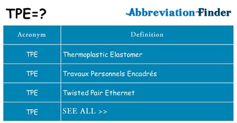 what does tpe stand for.